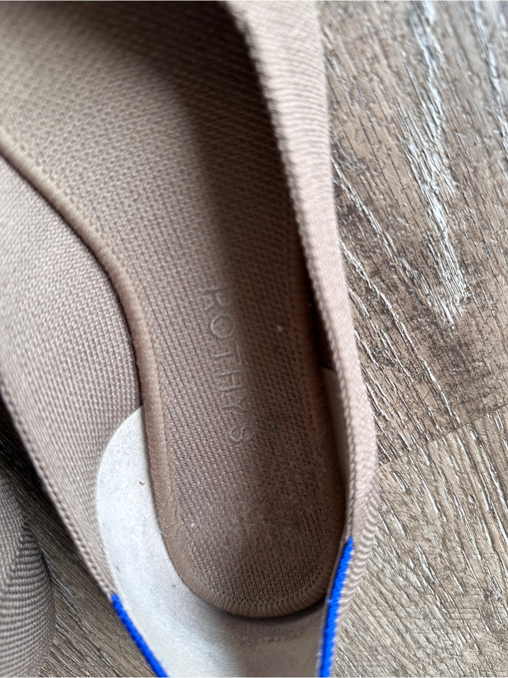Rothy’s The Point Knit Pointed Toe Flats - Tan / Neutral Ecru - Size 8.5 - Picture 5 of 6